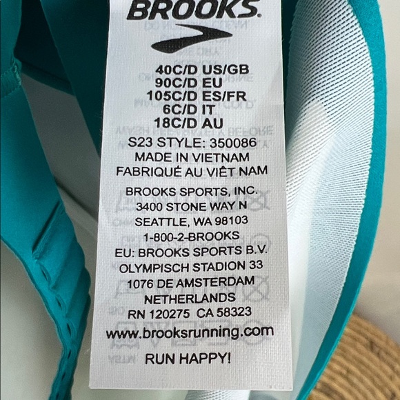 NWT Brooks Run Sports Bra Dare Scoopback 2.0 40 C/D High Impact - Picture 9 of 11